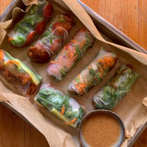 Spring Rolls met pindasaus