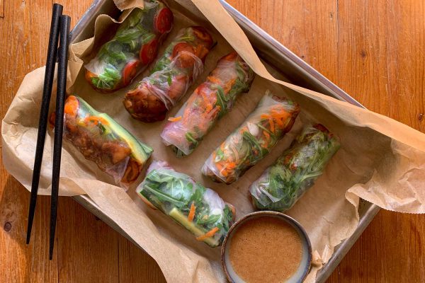 Spring Rolls met pindasaus