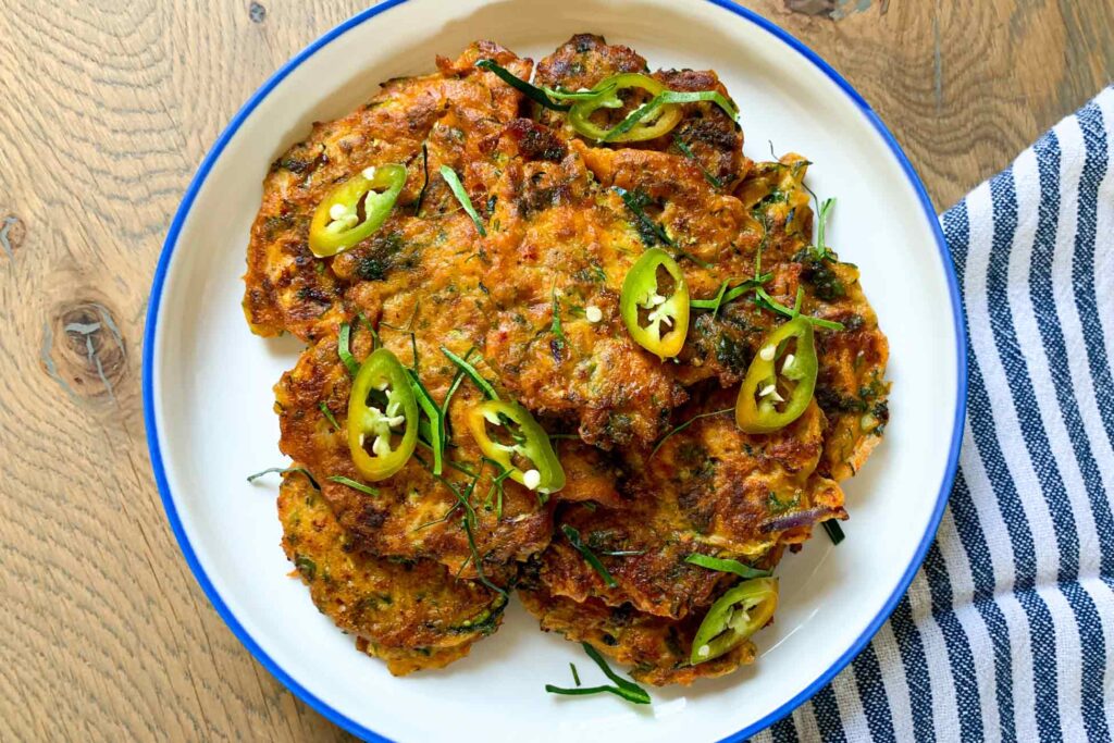 Courgettepannenkoekjes Aziatisch