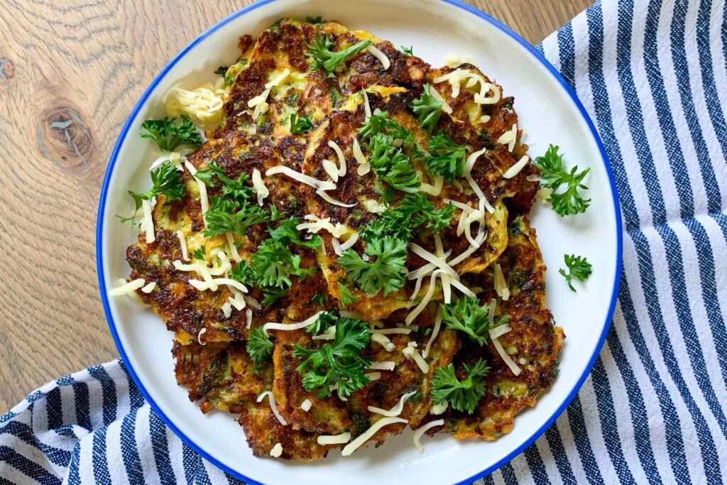 Courgettepannenkoekjes met kaas